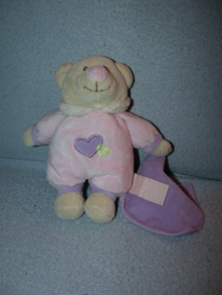 B-2120  Anna Club Plush beertje Baby Bo met kroeldoekje - 18 cm