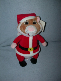 AJ-1172  Albert Heijn hamster als Kerstman - 29 cm