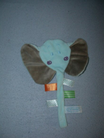 KP-2474  Funnies labeldoekje/speendoekje olifant