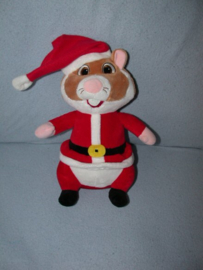 AJ-1172  Albert Heijn hamster als Kerstman - 29 cm