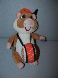 AJ-2041  Albert Heijn hamster met dikke trom - 26 cm