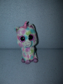AJ-1772  Ty Beanie Boo eenhoorn Wishful 2014 - 16 cm