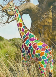 Diamond Painting "Colorful giraffe"