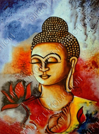 Diamond painting "Brightly colored Buddha"