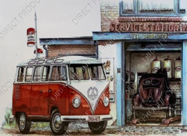 Diamond painting "Volkswagen van and beetle"