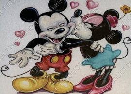 Diamond painting "Minnie kisses Mickey"