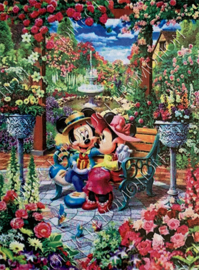 Diamond painting "Mickey and Minnie in the garden"