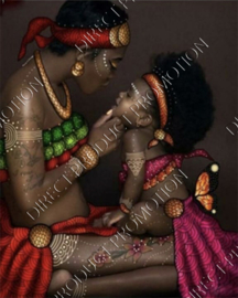 Diamond painting "African woman with child"
