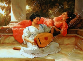 Diamond painting "Ladies with a lute"