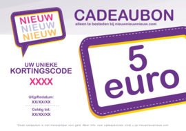 Cadeaubon van €5,-