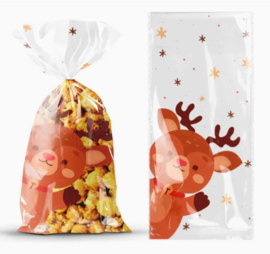 Traktatiezakje Kerst | Rendier 21 x 12 cm