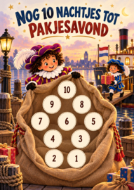 Sinterklaas aftelkalender met stickers | Vul de Sinterklaaszak