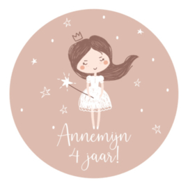 Traktatiestickers | Prinses | Met naam
