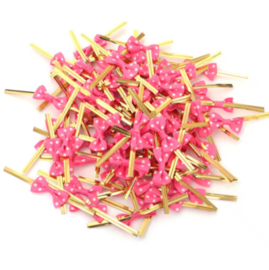 Sluitstrikjes | Roze | 10 stuks