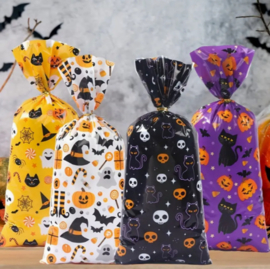 Traktatiezakje | Halloween 4 kleuren | 27.5 x 12.5 cm