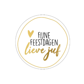 Sticker | Fijne feestdagen lieve juf