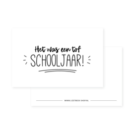 Mini kaartje | Het was een tof schooljaar! 