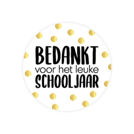 Stickers | Bedankt voor het leuke schooljaar | 5 stuks