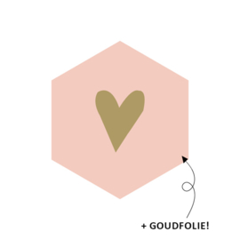 Sticker |  Hartje goud