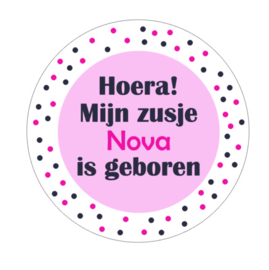 Sticker | Hoera mijn zusje.....