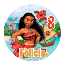 Vaiana traktatiesticker met naam | Moana