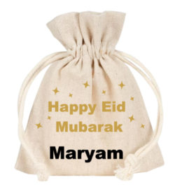 Traktatiezakje | Happy Eid Mubarak | Goud | Met naam