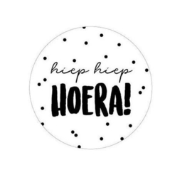 Sticker  | Hiep Hiep Hoera rond