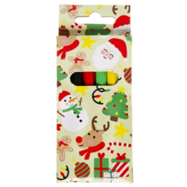 Mini kleurpotloodjes | Kerst 6 stuks