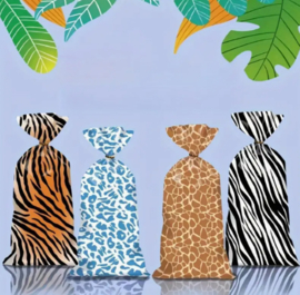 Traktatiezakje | Dierenprint | 12 x 27 cm