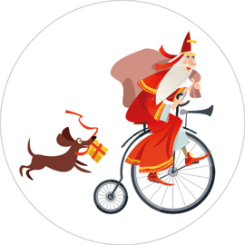 Sticker | Sint op fiets