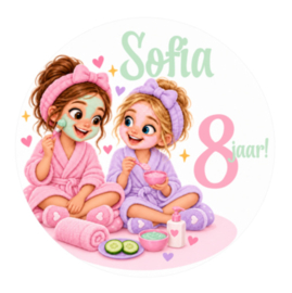 Mini-spa traktatiesticker met naam