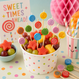 Swirl traktatieprikkers | 10 stuks
