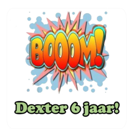 Traktatiestickers | POW-BOOM-ZAP-WOW | Met naam
