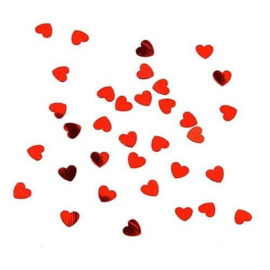 Confetti | Hartjes Metallic Rood | Zakje 15 gram