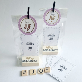 Cadeauset  | Heel veel hartjes voor de  juf