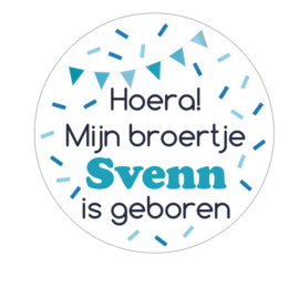 Sticker | Hoera mijn broertje.....