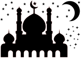Raamstickers statische raamfolie | Islamitisch feestdagen