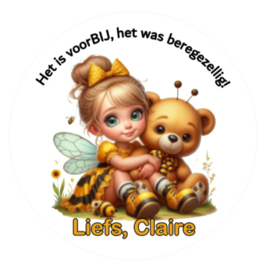 Traktatiestickers | Het is voorBIJ | Met naam