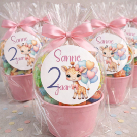 Traktatiestickers | Baby Giraf | Met naam