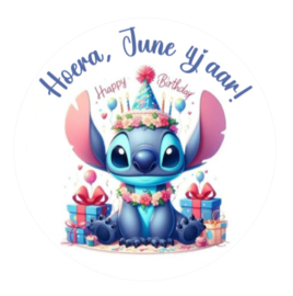 Traktatiestickers | Stitch | Met naam