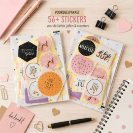 Stickerpakket | Juf & Meester | Mix van 54 stuks