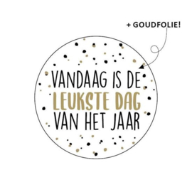 Sticker | Vandaag is de leukste dag van het jaar!