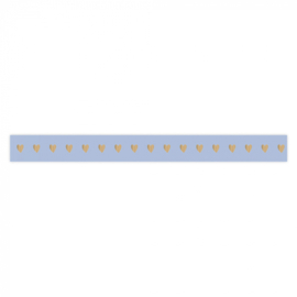 Krullint | Paperlook |  Sky blue | Gouden hart