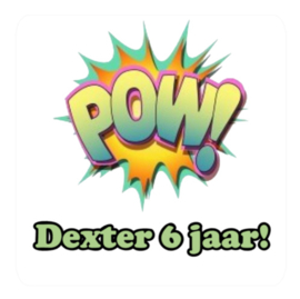 Traktatiestickers | POW-BOOM-ZAP-WOW | Met naam