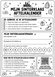 Sinterklaas aftelkalender met stickers | Reis naar pakjesavond