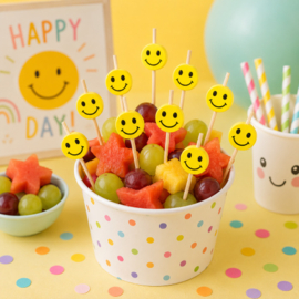 Smiley traktatieprikkers | 10 stuks