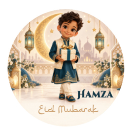 Eid Mubarak traktatiesticker jongen