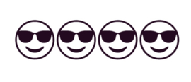 Traktatiestickers | Emoji zonnebril 