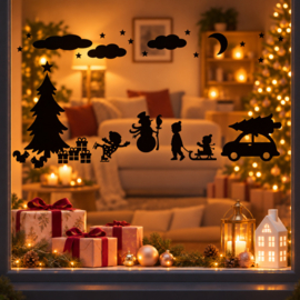 Herbruikbare Raamstickers | Aanvulling | Kerstsfeer