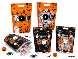Halloween traktatiezakje met zipsluiting | Zwart en oranje